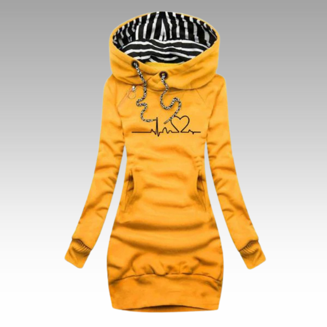 Knitelle™ - Stylowa i Wygodna Sukienka z Dzianiny z Nadrukiem