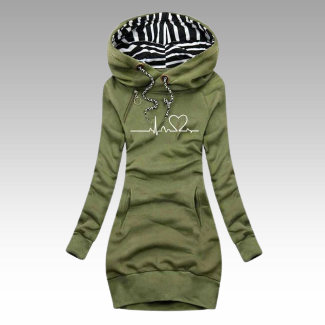 Knitelle™ - Stylowa i Wygodna Sukienka z Dzianiny z Nadrukiem