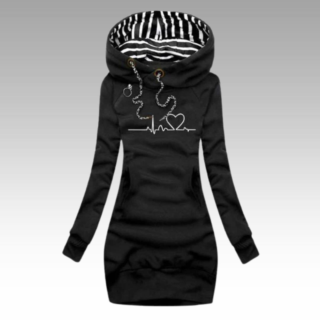 Knitelle™ - Stylowa i Wygodna Sukienka z Dzianiny z Nadrukiem