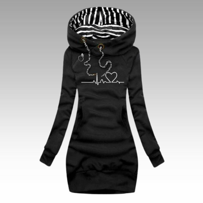 Knitelle™ - Stylowa i Wygodna Sukienka z Dzianiny z Nadrukiem