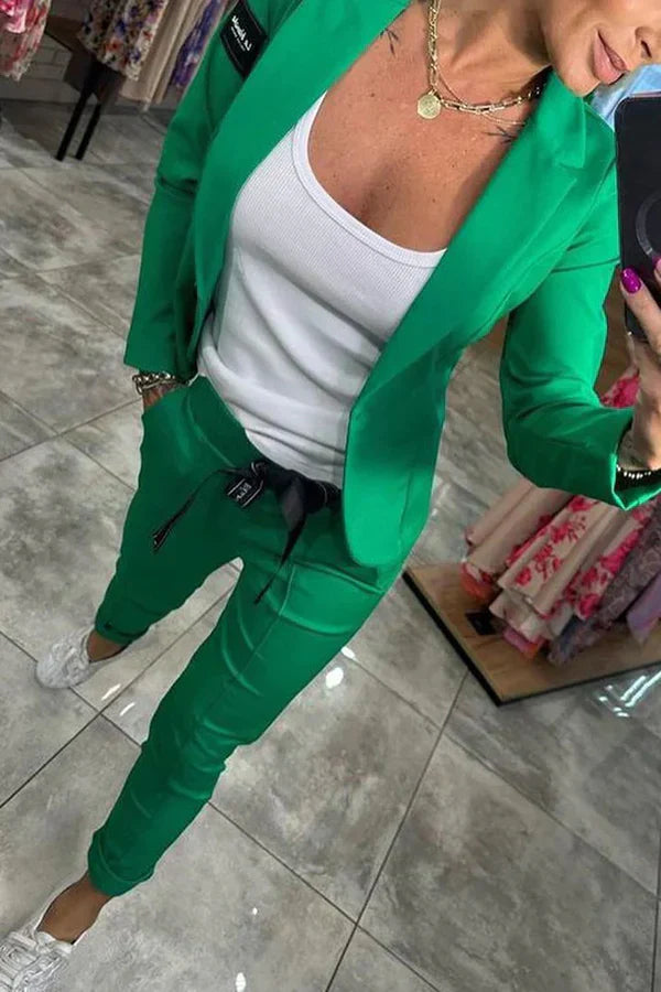 Zyora™ – Zestaw na Miarę z Miękką Marynarką i Casualowymi Spodniami Dresowymi