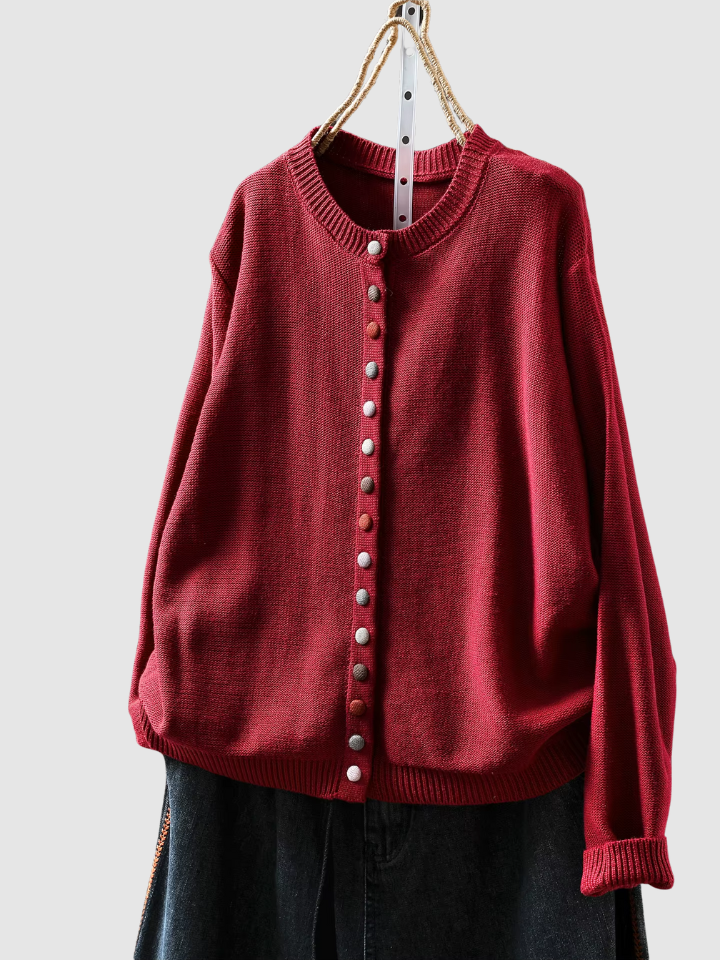 Callie™ -Kardigan z Kolorowymi Guzikami