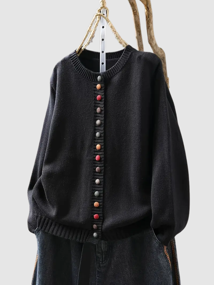 Callie™ -Kardigan z Kolorowymi Guzikami