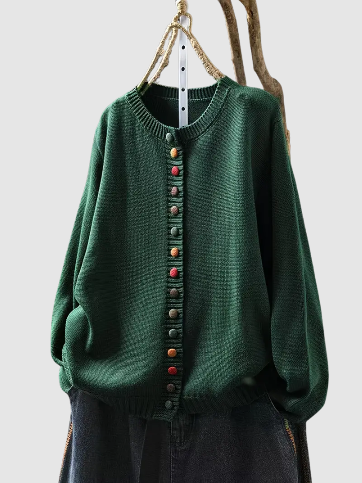 Callie™ -Kardigan z Kolorowymi Guzikami