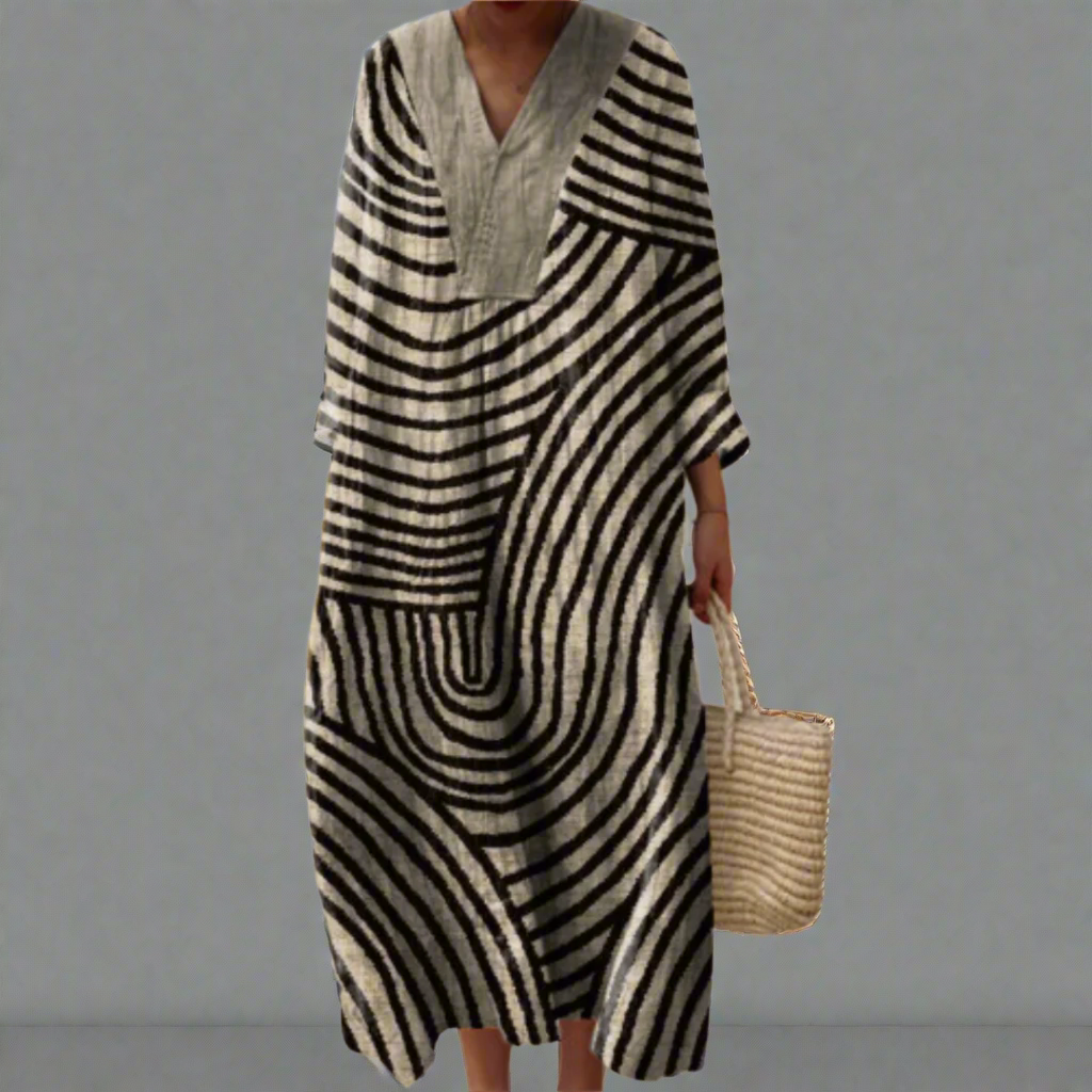 Irene™ | Sukienka Monochromatyczny Labirynt