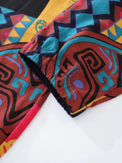 Zahara™ - Wygodne Spodnie z Nadrukiem Boho Tribal