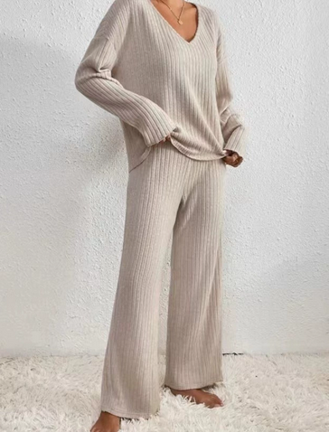 Stella™ - Zestaw Dwuczęściowy z Dekoltem w Szpic, Przewiewny i Wygodny