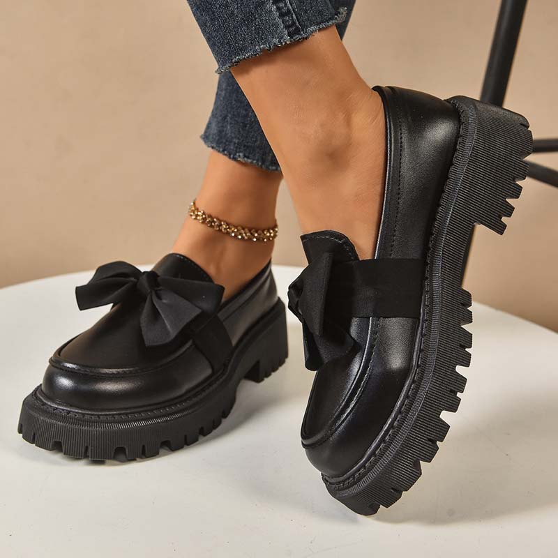 Ravisse™ - Eleganckie i Urocze Mokasyny na Platformie z Kokardką